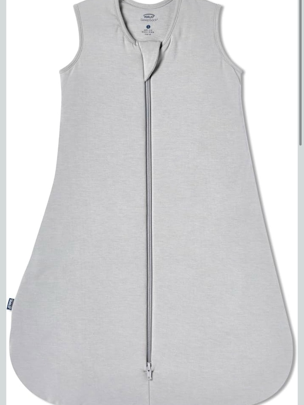 Halo Light Gray Sleeveless Sleepsack Wearable Blanket